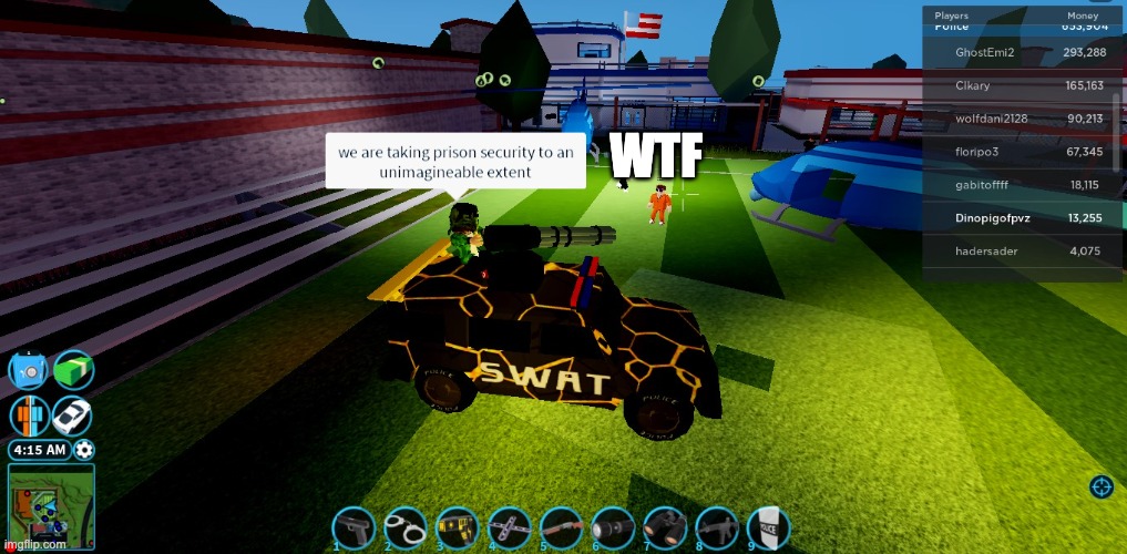 WTF | WTF | image tagged in roblox jailbreak when pros come in a nutshell | made w/ Imgflip meme maker
