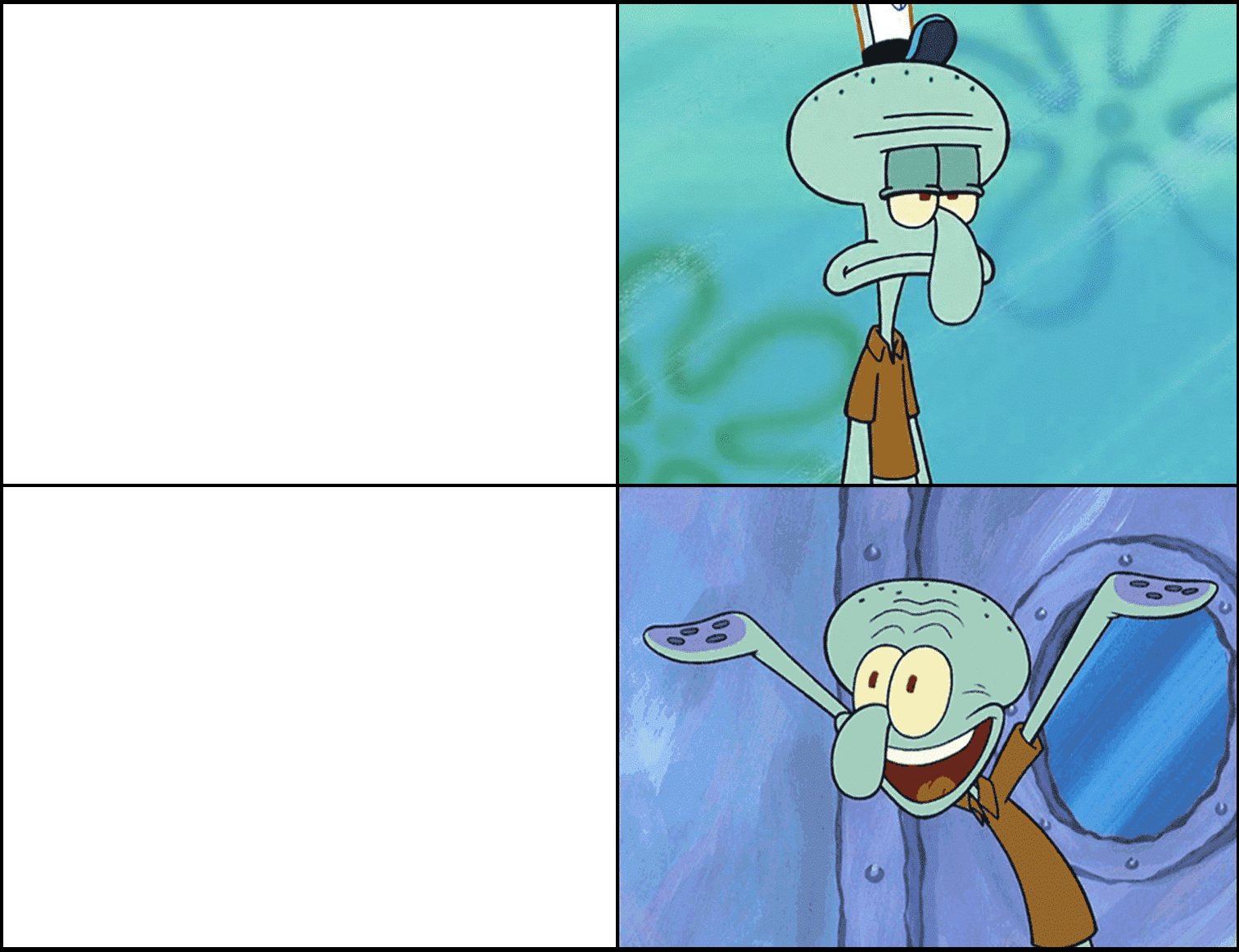 93 Sad Squidward Meme Template 3806