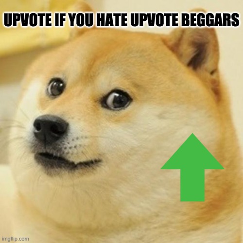 PLEASE UPvote I NEED THIS I'M ALMOST AT 50000000000 POINTS!!! just kidding. | UPVOTE IF YOU HATE UPVOTE BEGGARS | image tagged in memes,doge | made w/ Imgflip meme maker