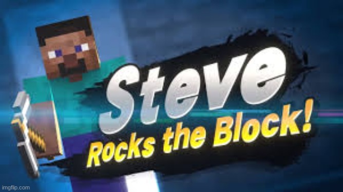 Steve Rocks the Block! Blank Meme Template