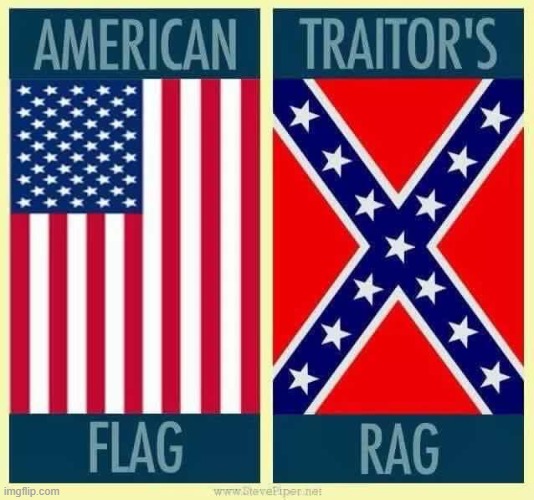 Whiny little idiot confederates committing violence because they lost they're stupid little war against the United States Of Ame | image tagged in confederate flag,confederate,american flag | made w/ Imgflip meme maker