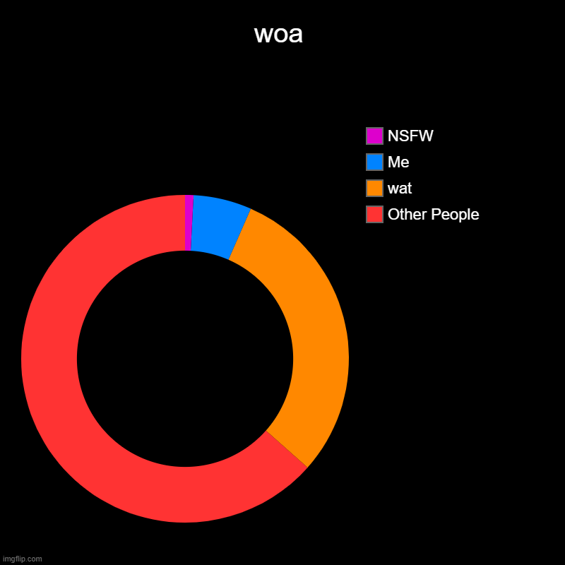 woa | Other People, wat, Me, NSFW | image tagged in charts,donut charts | made w/ Imgflip chart maker