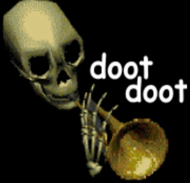 Doot Doot Skeleton Blank Meme Template