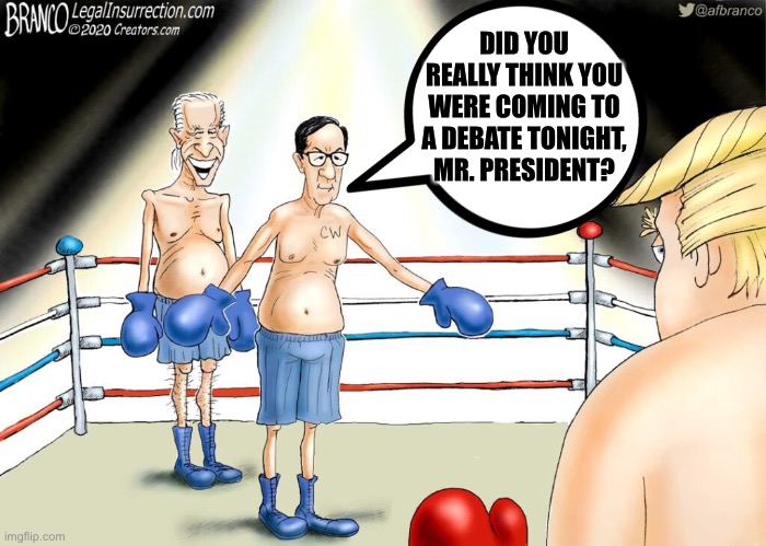 The first presidential debate summed up | DID YOU REALLY THINK YOU WERE COMING TO A DEBATE TONIGHT, MR. PRESIDENT? | image tagged in presidential debate,joe biden,president trump,memes,democrats | made w/ Imgflip meme maker