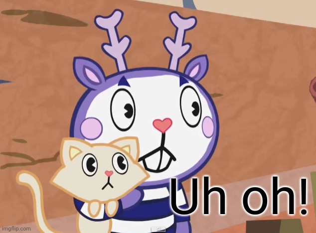 Surprised Mime with Cat (HTF) | Uh oh! | image tagged in surprised mime with cat htf | made w/ Imgflip meme maker