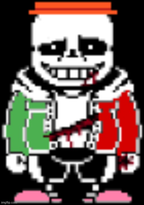 Boi's spooktober costume (last breath sans) (and i don't know why it is blurry =w=) | made w/ Imgflip meme maker