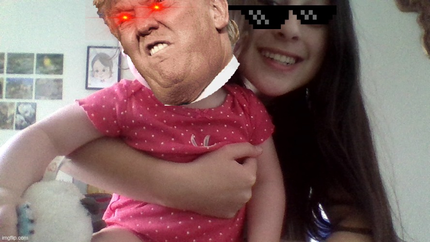 Evil trump baby | image tagged in funny meme,angry baby,baby trump | made w/ Imgflip meme maker