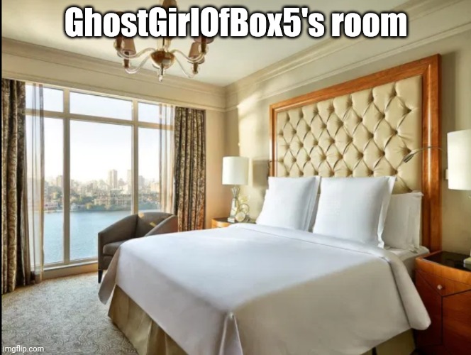 Hotel room | GhostGirlOfBox5's room | image tagged in hotel room | made w/ Imgflip meme maker