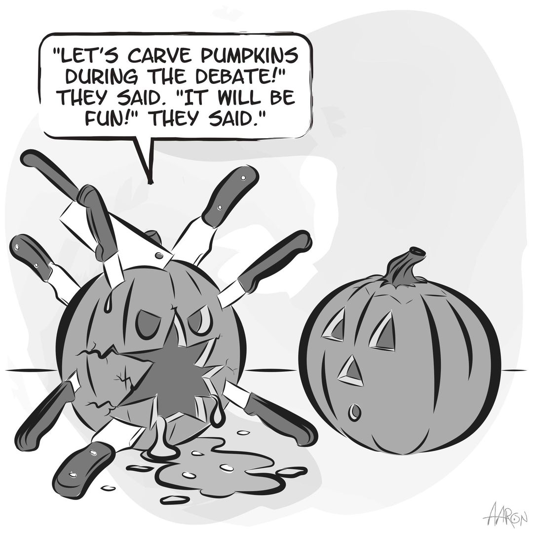 Debate pumpkins Blank Meme Template