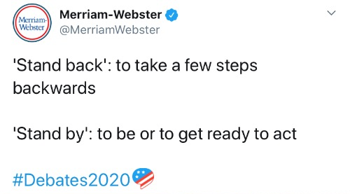 Merriam-Webster stand back & stand by Blank Meme Template