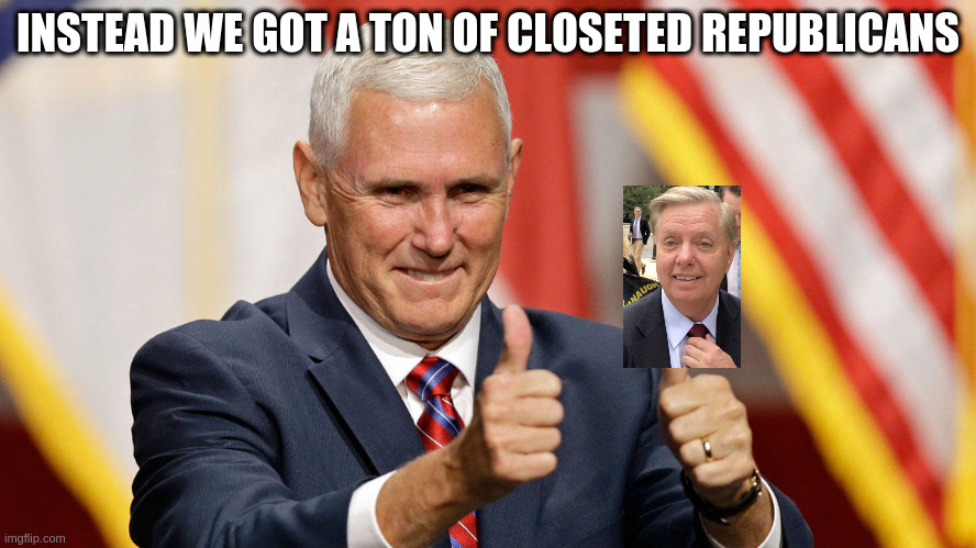 MIKE PENCE FOR PRESIDENT | INSTEAD WE GOT A TON OF CLOSETED REPUBLICANS | image tagged in mike pence for president | made w/ Imgflip meme maker