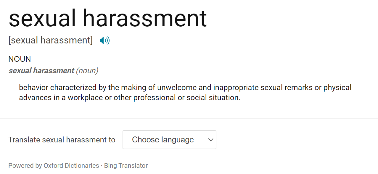 High Quality Sexual harassment definition Blank Meme Template