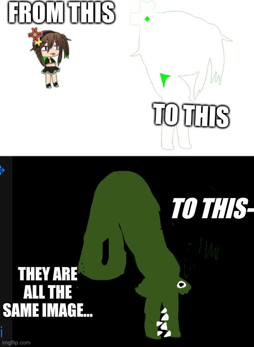 These are all the same image | FROM THIS; TO THIS; TO THIS-; THEY ARE ALL THE SAME IMAGE... | image tagged in memes | made w/ Imgflip meme maker