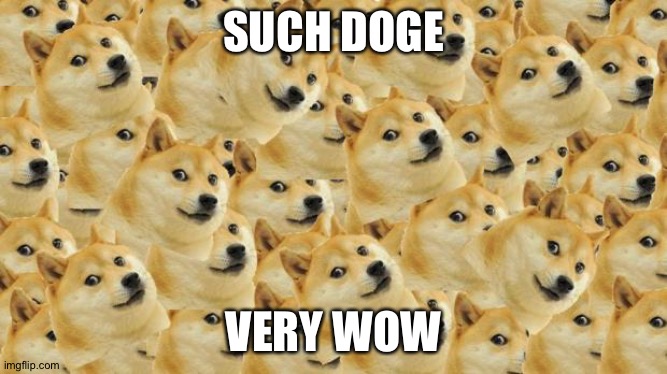 Multi Doge | SUCH DOGE; VERY WOW | image tagged in memes,multi doge | made w/ Imgflip meme maker