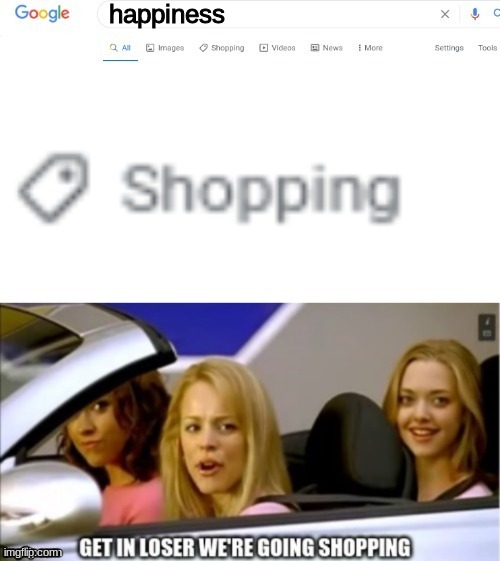 Google search shopping | happiness | image tagged in google search shopping | made w/ Imgflip meme maker