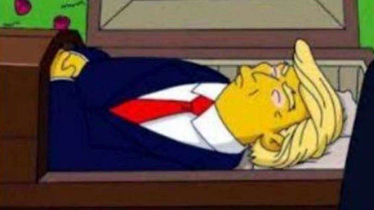 DONALD TRUMP DEAD SIMPSONS Blank Meme Template