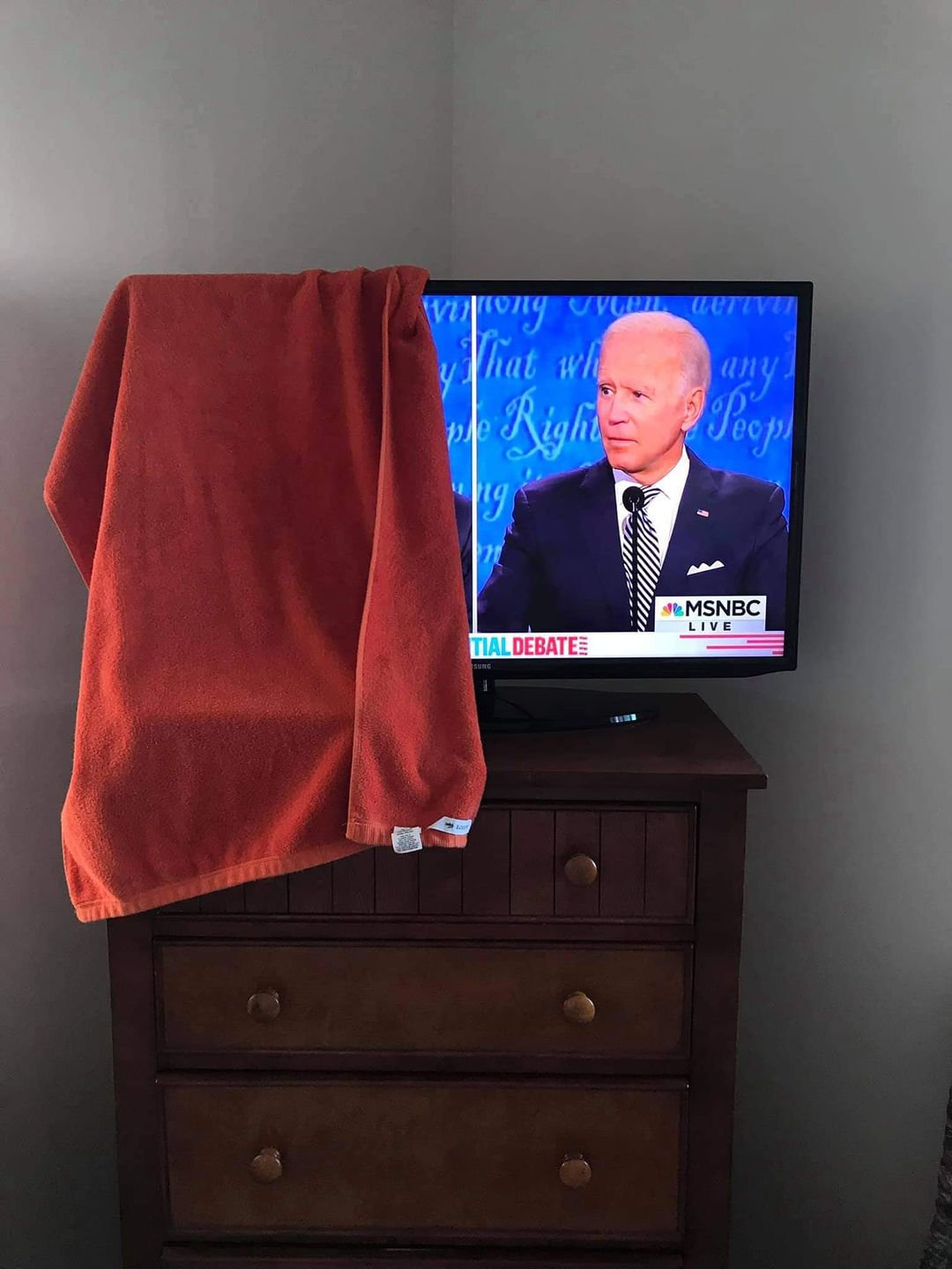 Towel vs. Biden Blank Meme Template