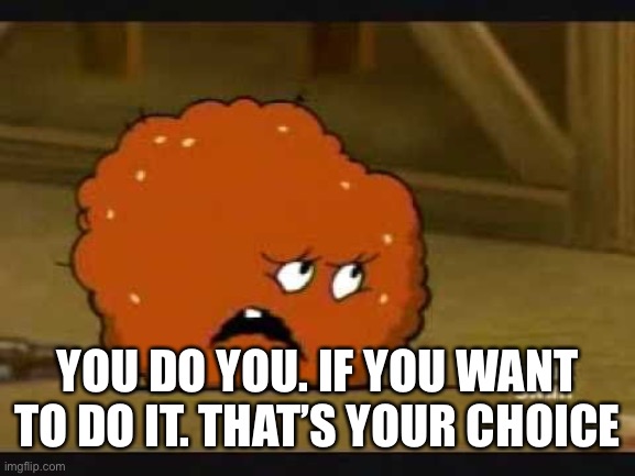 confused meatwad | YOU DO YOU. IF YOU WANT TO DO IT. THAT’S YOUR CHOICE | image tagged in confused meatwad | made w/ Imgflip meme maker