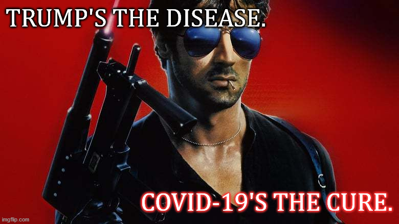TRUMP'S THE DISEASE. COVID-19'S THE CURE. | made w/ Imgflip meme maker