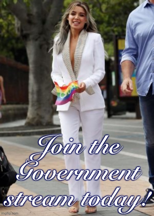 An alternative roleplay government stream where bigotry simply isn’t allowed. Join up today. Vote with your feet. Prove we can. | Join the Government stream today! | image tagged in dannii lgbtq 2,government,meme stream,bigotry,lgbtq,imgflip trends | made w/ Imgflip meme maker