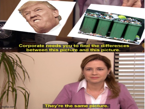 trump is trash | image tagged in memes,bad pun trump | made w/ Imgflip meme maker