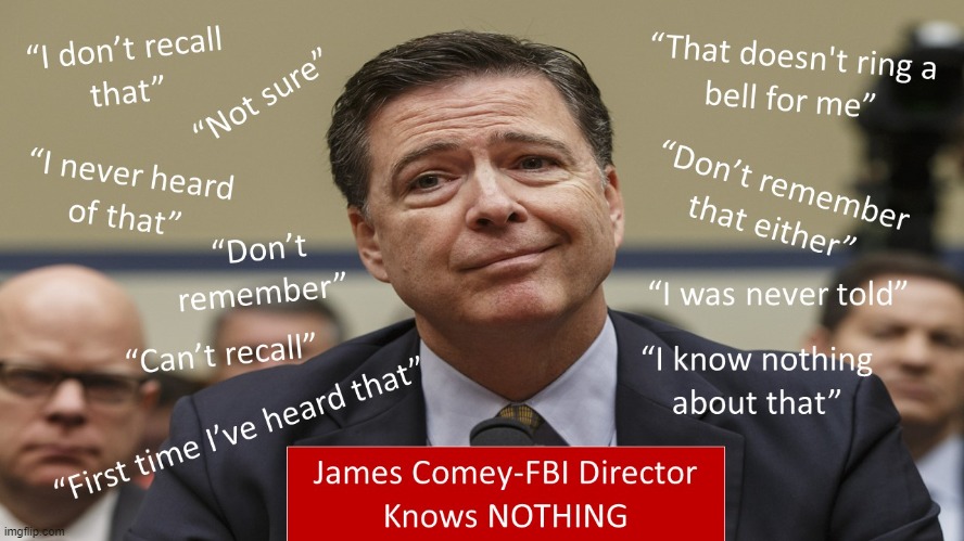 Image tagged in james comey amnesia - Imgflip