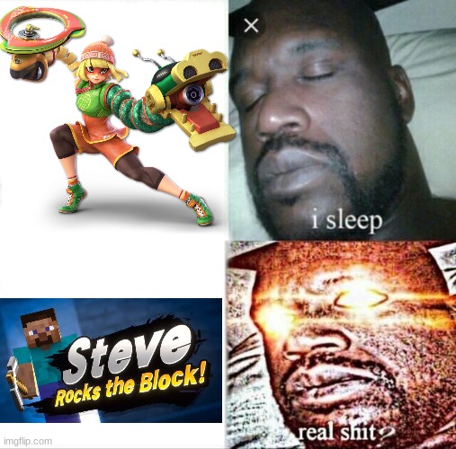 This Really happens | image tagged in sleeping shaq,memes,super smash bros,arms,minecraft | made w/ Imgflip meme maker