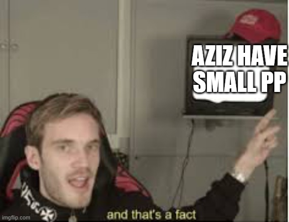 And thats a fact | AZIZ HAVE SMALL PP | image tagged in and thats a fact | made w/ Imgflip meme maker