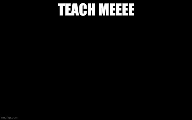 White Screen | TEACH MEEEE | image tagged in white screen | made w/ Imgflip meme maker