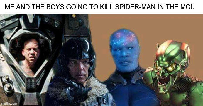 ME AND THE BOYS GOING TO KILL SPIDER-MAN IN THE MCU | image tagged in memes,funny,mcu,marvel,spider-man,me and the boys | made w/ Imgflip meme maker