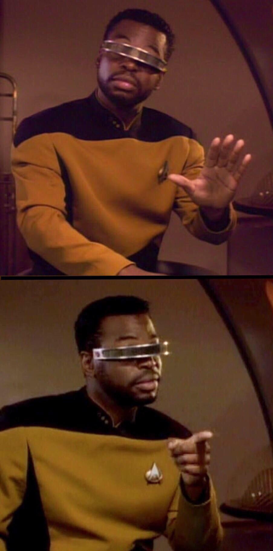 High Quality La forge drake Blank Meme Template