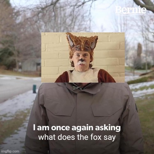 Bernie I Am Once Again Asking For Your Support Meme | what does the fox say | image tagged in memes,bernie i am once again asking for your support,what does the fox say | made w/ Imgflip meme maker
