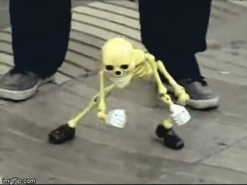 upvote this meme and dancing skeleton will protecc your room tonight