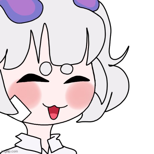 This is my OC Rikka! Rikka says upvote people or DIE- | made w/ Imgflip meme maker