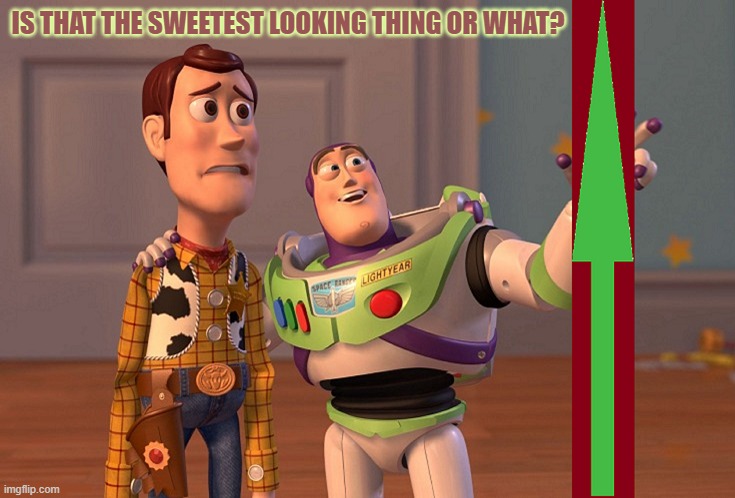 Is that the sweetest looking thing or what? | IS THAT THE SWEETEST LOOKING THING OR WHAT? | image tagged in is that the sweetest looking thing or what,upvotes,the meme zone,buzz light year,woody | made w/ Imgflip meme maker