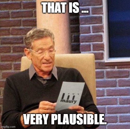 Maury Lie Detector Meme | THAT IS … VERY PLAUSIBLE. | image tagged in memes,maury lie detector | made w/ Imgflip meme maker
