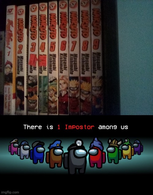 Among Us Anime Edition | image tagged in there is one impostor among us | made w/ Imgflip meme maker