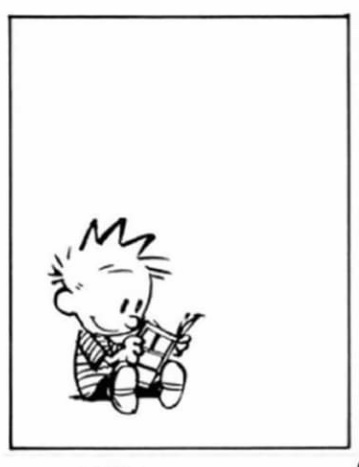 Calvin and his book Blank Meme Template