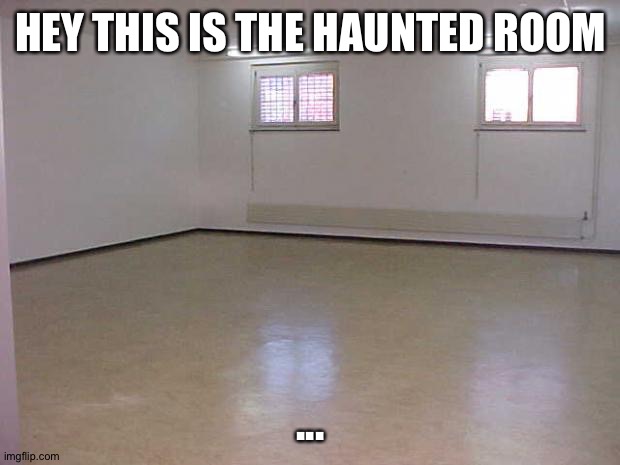 Empty Room | HEY THIS IS THE HAUNTED ROOM; ... | image tagged in empty room | made w/ Imgflip meme maker
