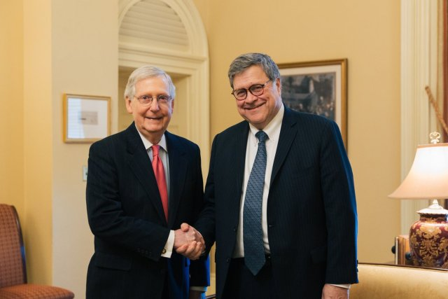 McConnell and Barr, enemies of America Blank Meme Template