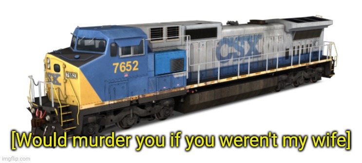 CSX C40-8W | [Would murder you if you weren't my wife] | image tagged in csx c40-8w | made w/ Imgflip meme maker
