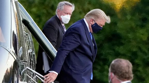 High Quality Trump to Walter Reed w/mask on Blank Meme Template