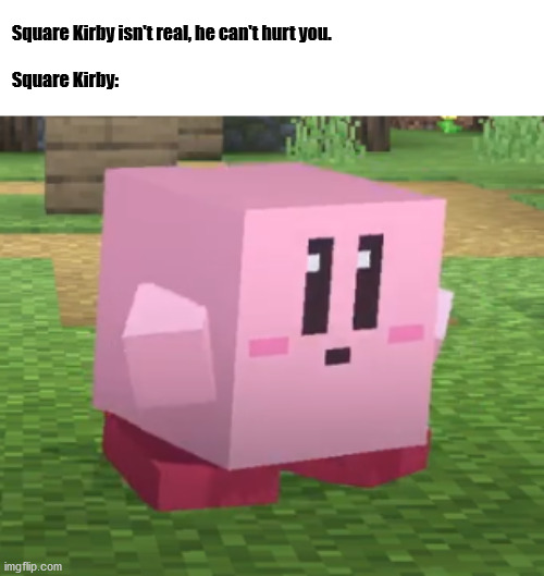 Square Kirby isn't real, he can't hurt you.
                                                                                                       

Square Kirby: | made w/ Imgflip meme maker