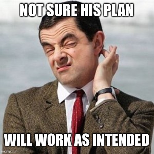 Not Sure | NOT SURE HIS PLAN WILL WORK AS INTENDED | image tagged in not sure | made w/ Imgflip meme maker