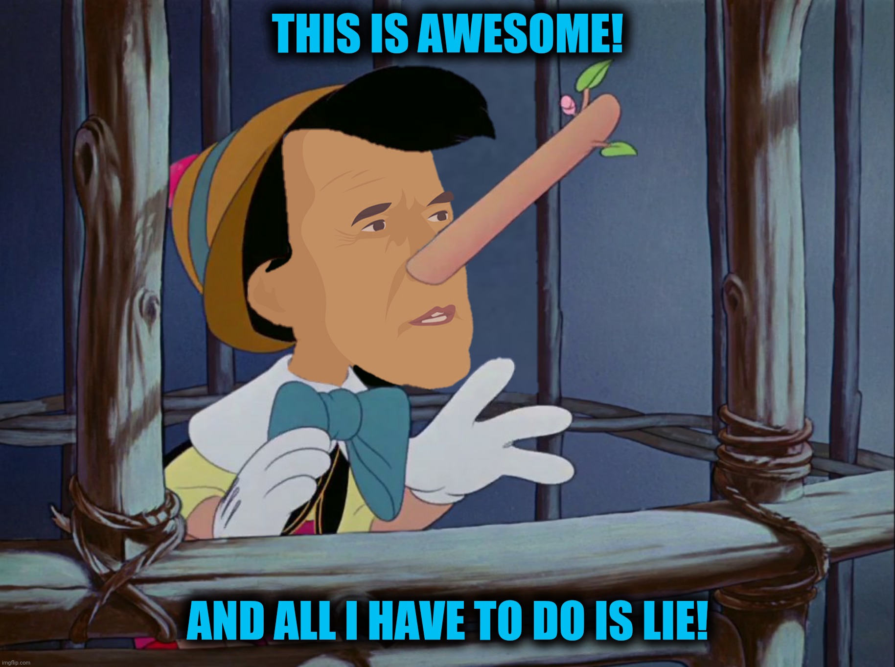 Bad Photoshop Sunday presents:  Pijocchio | THIS IS AWESOME! AND ALL I HAVE TO DO IS LIE! | image tagged in bad photoshop sunday,joe biden,pinocchio | made w/ Imgflip meme maker