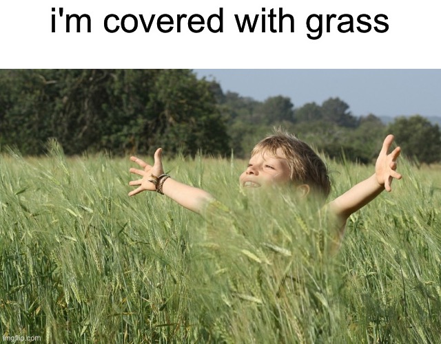 i'm covered with grass | made w/ Imgflip meme maker