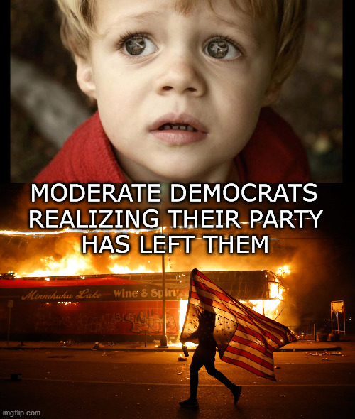 dems left behind | REALIZING THEIR PARTY
HAS LEFT THEM; MODERATE DEMOCRATS | image tagged in politics | made w/ Imgflip meme maker
