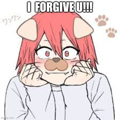 Dog kirishima | I  FORGIVE U!!! | image tagged in dog kirishima | made w/ Imgflip meme maker