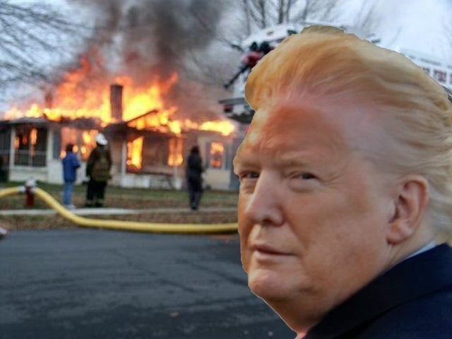 High Quality Trump Fire Blank Meme Template