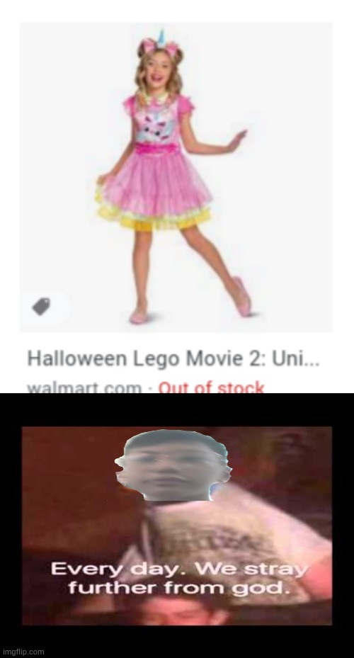 SOLD OUT!? | image tagged in everyday we stray further from god,manuel,unikitty,sold out,halloween,store | made w/ Imgflip meme maker